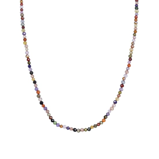 Collar Luxenter de Plata de Ley 925 con Cristal Multicolor acabado en oro amarillo de 18K - Ufela - Image 1
