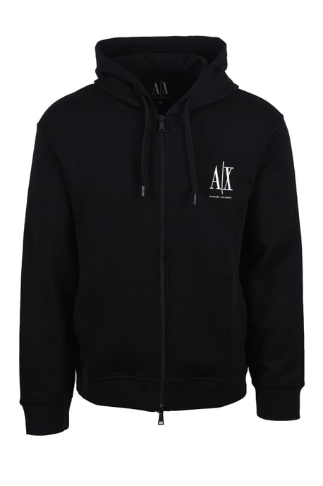 Sudadera con capucha de cremallera completa Armani Exchange Jersey Negra - Image 1