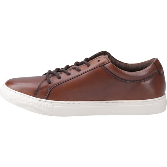 Jack & Jones Galaxy Leather Men's Cognac Trainers - Image 4