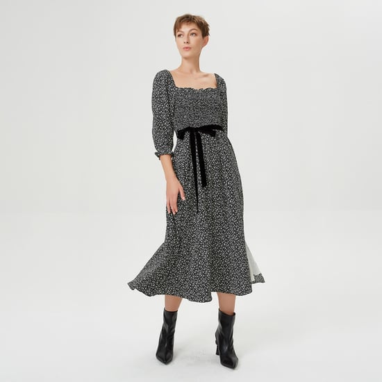 Smoked dress with square collar and liberty print - Image 3