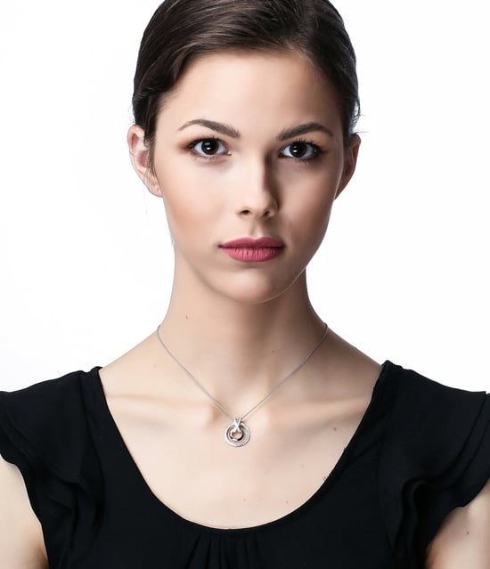 Orphelia 'Azalea' Women's 925 Sterling Silver Chain with Pendant - Silver ZH-7095