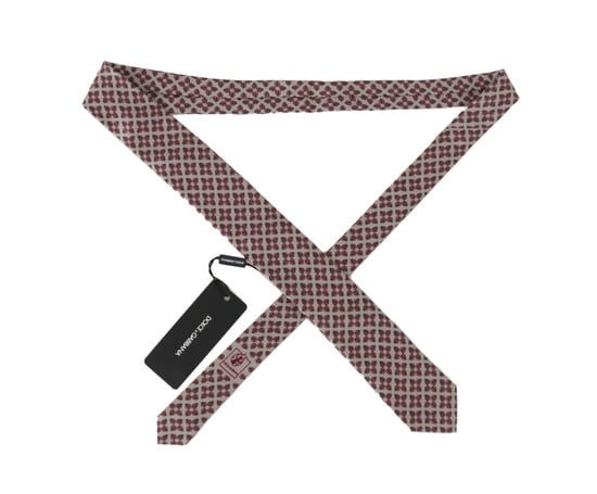 Corbata Clásica de Seda Gris con Estampado de Mariquita Roja de Dolce & Gabbana - Image 3