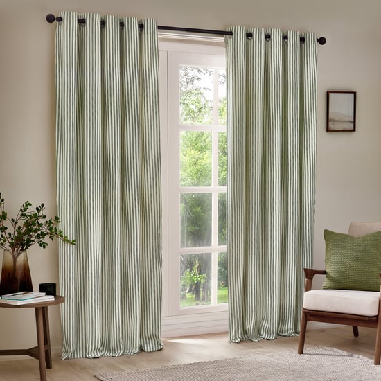 Cortinas de Algodón con Ojetes a Rayas Hebden de Yard - Image 2