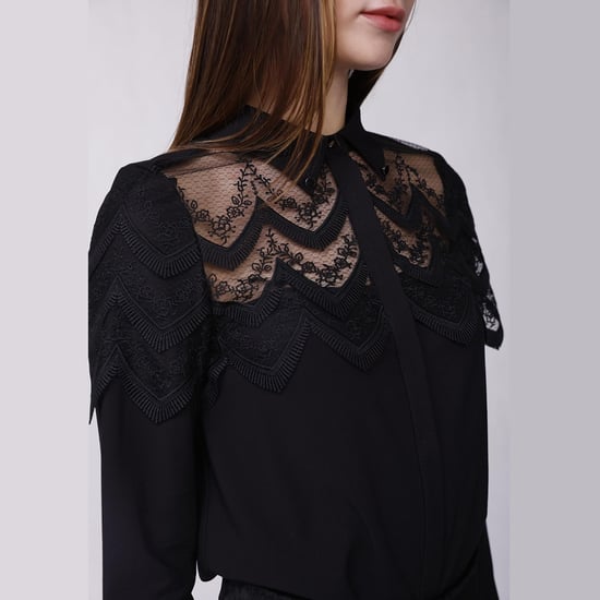Scalloped edge lace shirt - Image 3
