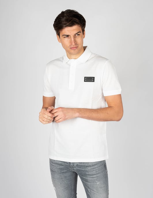 Les Hommes Polo Shirt Pique Men's White