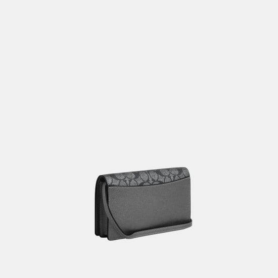 Anna Foldover Clutch Crossbody in Metallic Signature Canvas