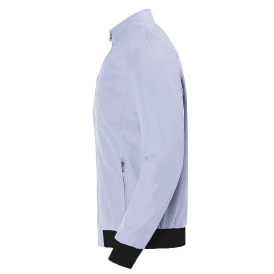 Men's Bomber Jacket with Stand-Up Collar, Transitional Jacket for Autumn, Casual Sports Jacket Light Gray - Image 2