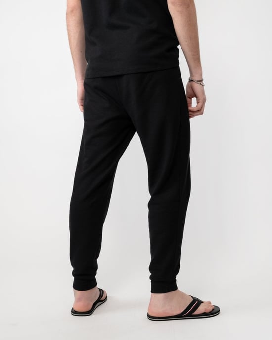 BOSS Orange Waffle Pants Mens Cotton-Blend Pyjama Bottoms with Embroidered Logo