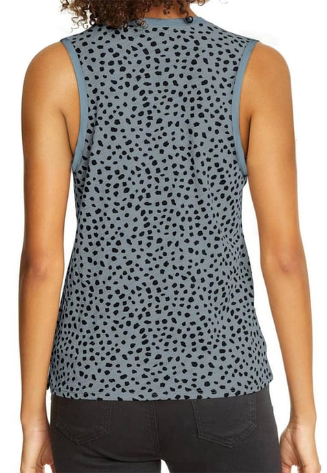 Top sin mangas de leopardo gris de para mujeres - Image 6