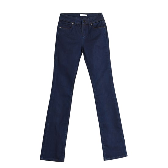 Long denim pants with straight cut hems AJEA13-A350 woman