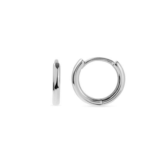 Pendientes de Aros Luxenter, edum de plata de ley 925 con acabado en baño de rodio - Image 1