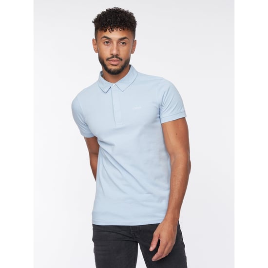 Crosshatch Mens Sullivan Polo Shirt (Light Blue) - Image 1