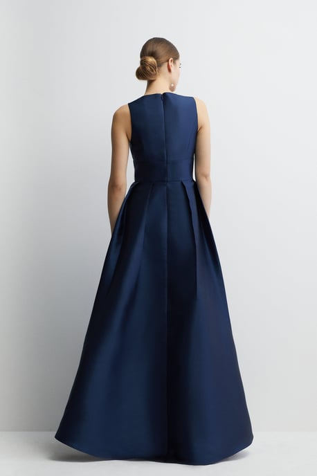 Petite Plunge Waterfall Bridesmaids Maxi Dress