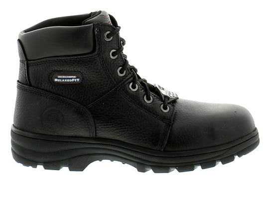 Skechers Workshire Mens Leather Safety Boots Black