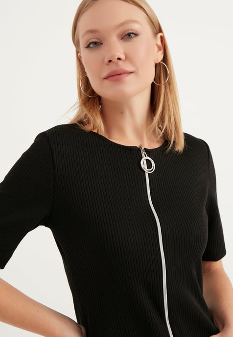 Zipper detailed dress - Image 5
