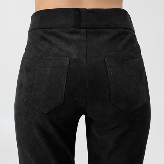 Slim pants structured in stretch suede - Image 4