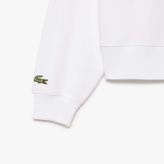 Women's Lacoste Oversized Print Hoodie in White