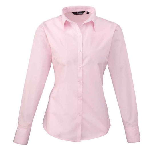 Premier Womens/Ladies Long-Sleeved Shirt (Pink) - Image 1