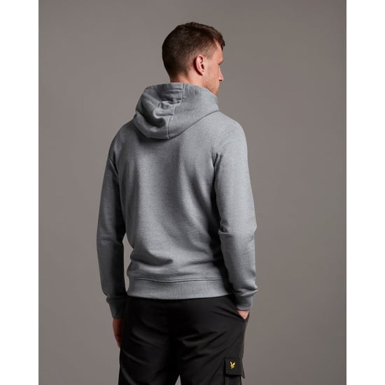 Sudadera con capucha gris jaspeado con marca Lyle & Scott - Image 3