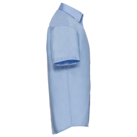 Russell Collection Mens Classic Ultimate Non-Iron Short-Sleeved Shirt (Bright Sky) - Image 3