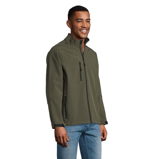 SOLS Mens Relax Soft Shell Jacket (Army) - Image 3