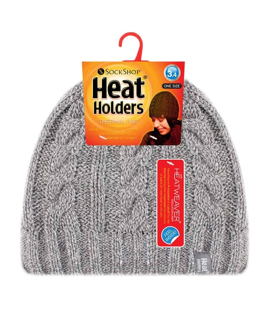 Gorro térmico de invierno para mujer con forro polar y punto por cable - Image 2