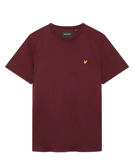 Lyle & Scott Plain T-Shirt in Burgundy - Image 1