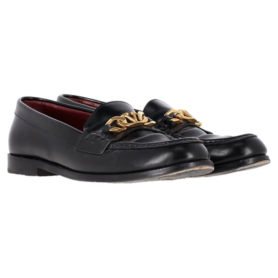Valentino VCHAIN Loafers in Black Leather - Image 3