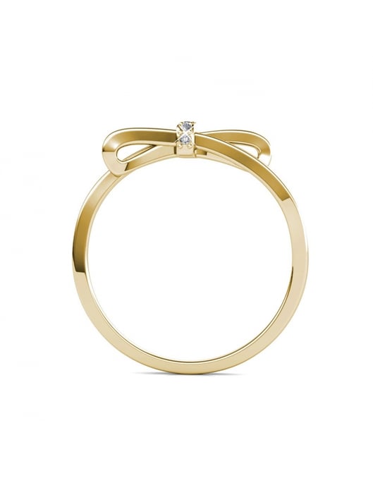 Anillo Lazo Luminoso - Oro y Cristal - Image 5
