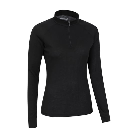 Mountain Warehouse Womens/Ladies Talus Zip Neck Long-Sleeved Thermal Top (Black) - Image 2
