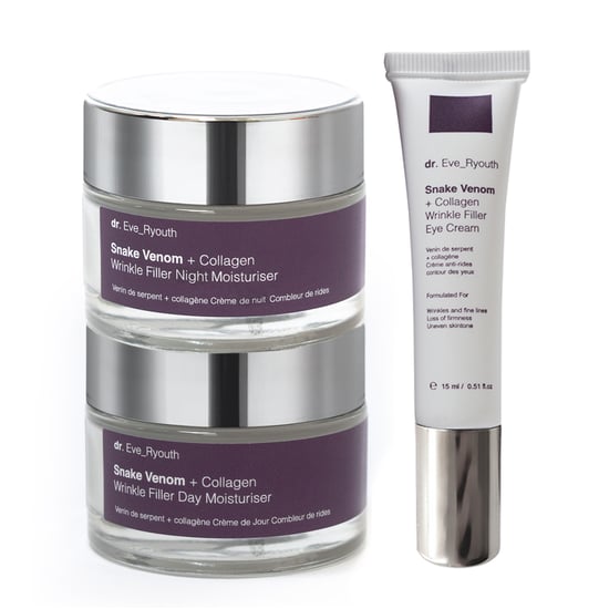 Crema Hidratante Diurna Rellenadora de Arrugas con Veneno de Serpiente y Colágeno 50ml + Crema Hidratante Nocturna Rellenadora de Arrugas con Veneno de Serpiente y Colágeno 50ml + Crema para los Ojos Rellenadora de Arrugas con Veneno de Serpiente y Coláge - Image 1