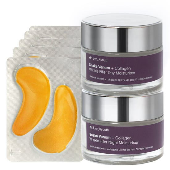 Parche Hidratante Antioxidante para los Ojos de 24K de Oro + Venenos de Serpiente + Rellenador de Arrugas de Colágeno Crema Facial Hidratante de Día 50ml + Venenos de Serpiente + Rellenador de Arrugas de Colágeno Crema Facial Hidratante de Noche 50ml - Image 1