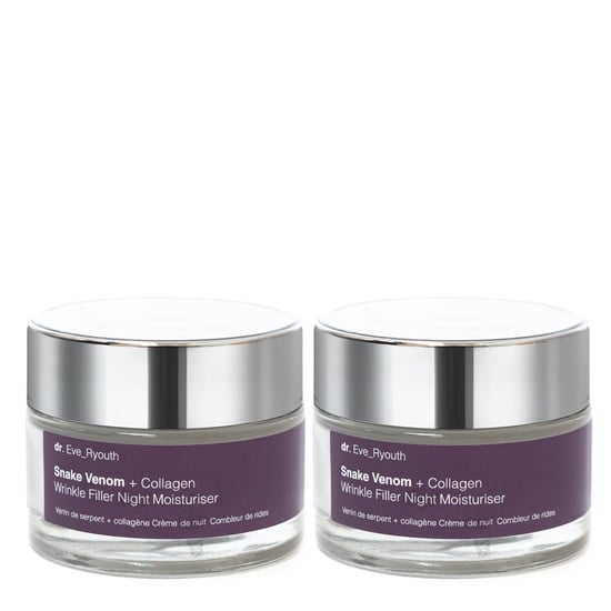 2 x Crema hidratante nocturna con veneno de serpiente + colágeno para arrugas, 50 ml - Image 1
