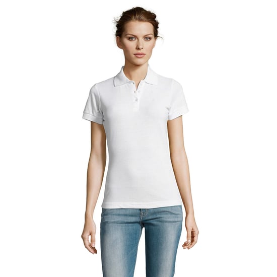 SOLs Womens/Ladies Prime Pique Polo Shirt (White)
