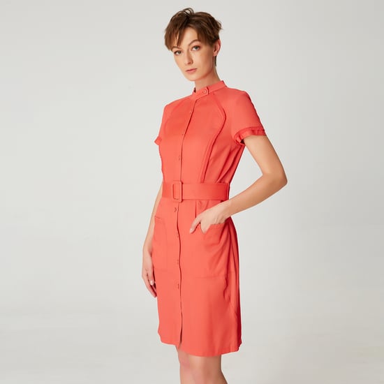 Short structured shirt dress - Image 2