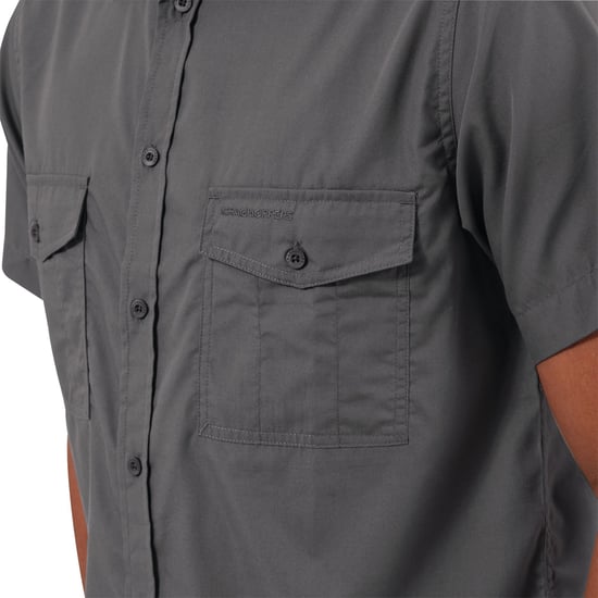 Craghoppers Mens Kiwi Short-Sleeved Shirt (Ombre Blue)