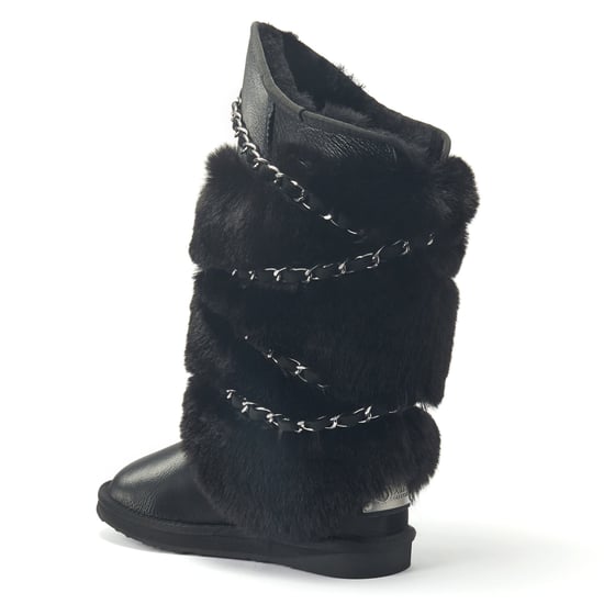 Atilla Tall Satin Black Boots