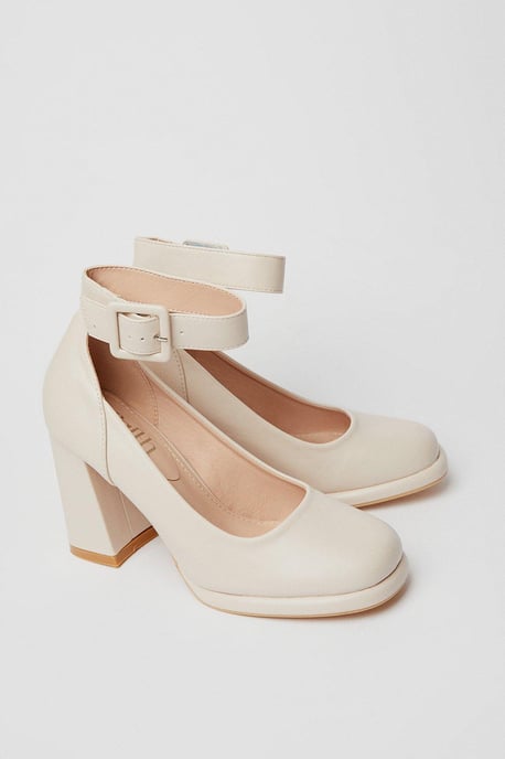 Faith: Celine High Block Heel Platform Court Shoes