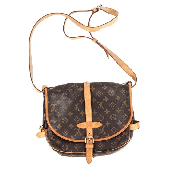 Louis Vuitton Saumur 30 Monogram Shoulder Bag in Brown Coated Canvas