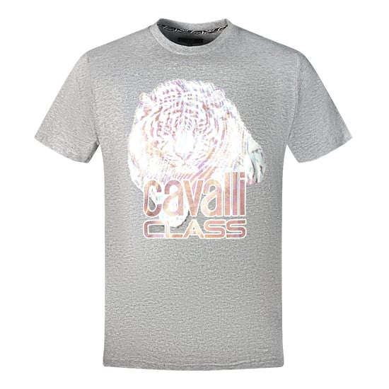 Camiseta Grande con Logo de Tigre Gris Cavalli Class - Image 1