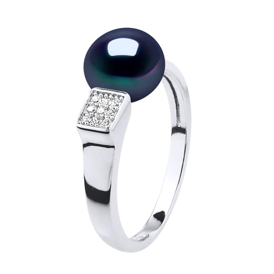 Ring Adjustable Freshwater Pearl Jewelry 9-10mm Black 925
