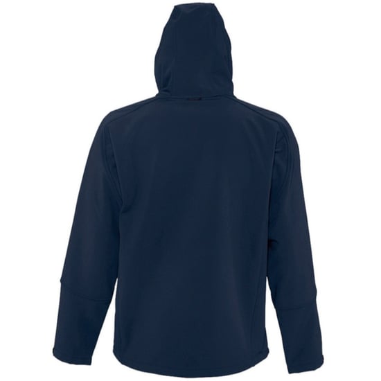 SOLS Mens Replay Hooded Soft Shell Jacket (Breathable, Windproof And Water Resistant) (French Navy) - Image 2