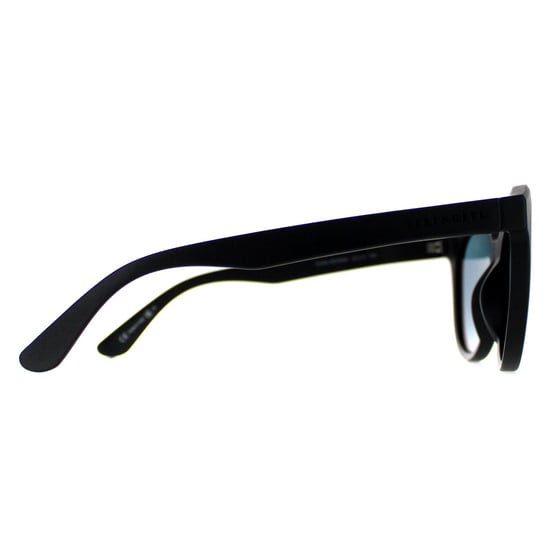 Serengeti Round Womens Matte Black Saturn Polarized Petrol Blue Endee