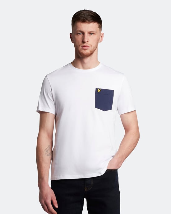 Lyle & Scott Contrast Pocket T-Shirt in Multicolour - Image 1