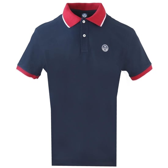 Polo azul marino con cuello en contraste de North Sails - Image 1