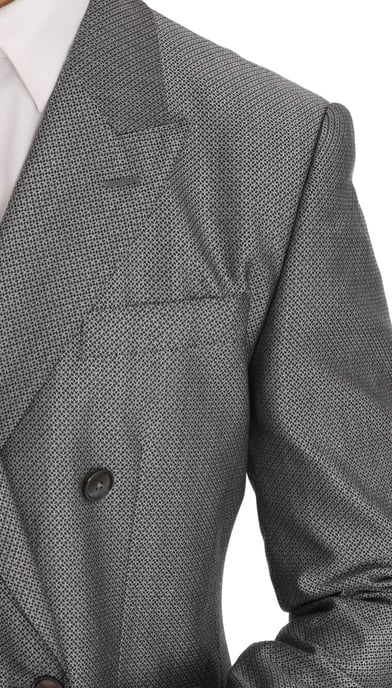 Traje Slim Fit Negro Stretch con Cristales Abeja de Dolce & Gabbana - Image 3