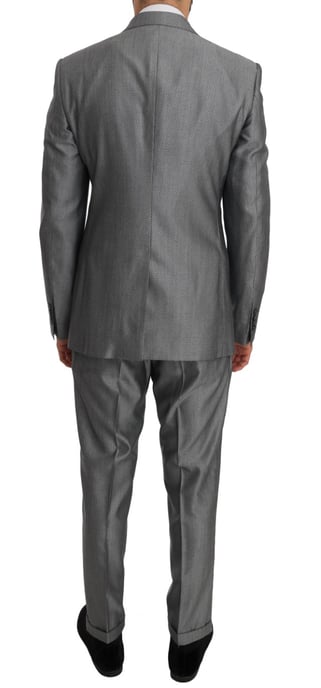 Traje Slim Fit Negro Stretch con Cristales Abeja de Dolce & Gabbana - Image 5