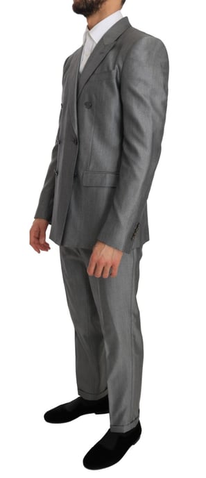 Traje Slim Fit Negro Stretch con Cristales Abeja de Dolce & Gabbana - Image 6