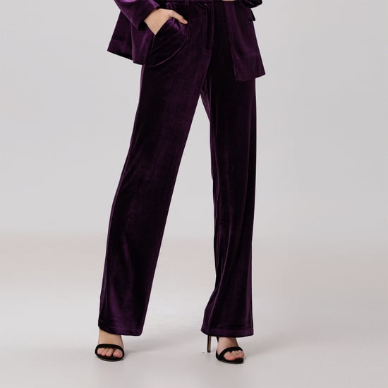Straight velvet suit pants - Image 3