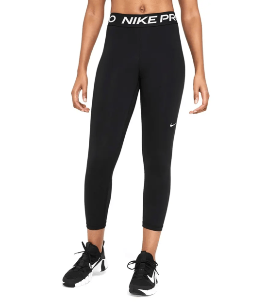 Leggings Cortos de Cintura Alta Nike Pro para Mujer en Negro - Image 2